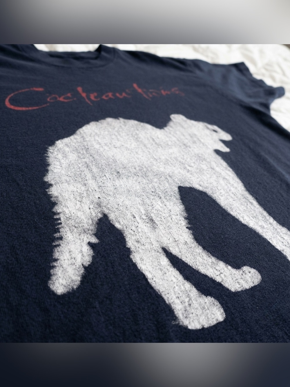 Retro Black Cocteau Twins Graphic Tee - Cat Print For Unisex - Picture 3 of 5